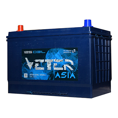 Аккумулятор 100Ач 850А 12V оп Азия - Veter - 306*173*220