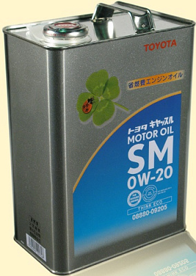 Моторное масло Toyota Motor Oil 0W20, 4л